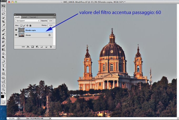 filtro photoshop altro accentua passaggio